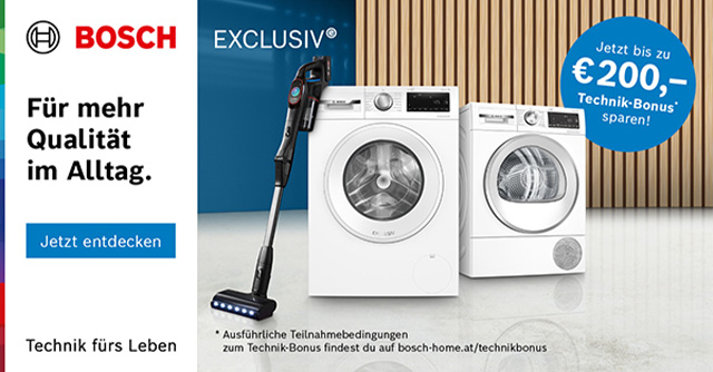 Sichern Sie sich jetzt bis zu 200â‚¬ Bosch Technik-Bonus