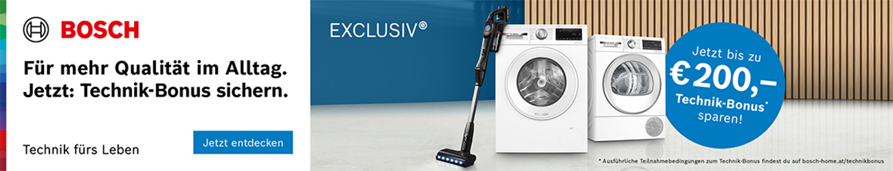Sichern Sie sich jetzt bis zu 200€ Bosch Technik-Bonus