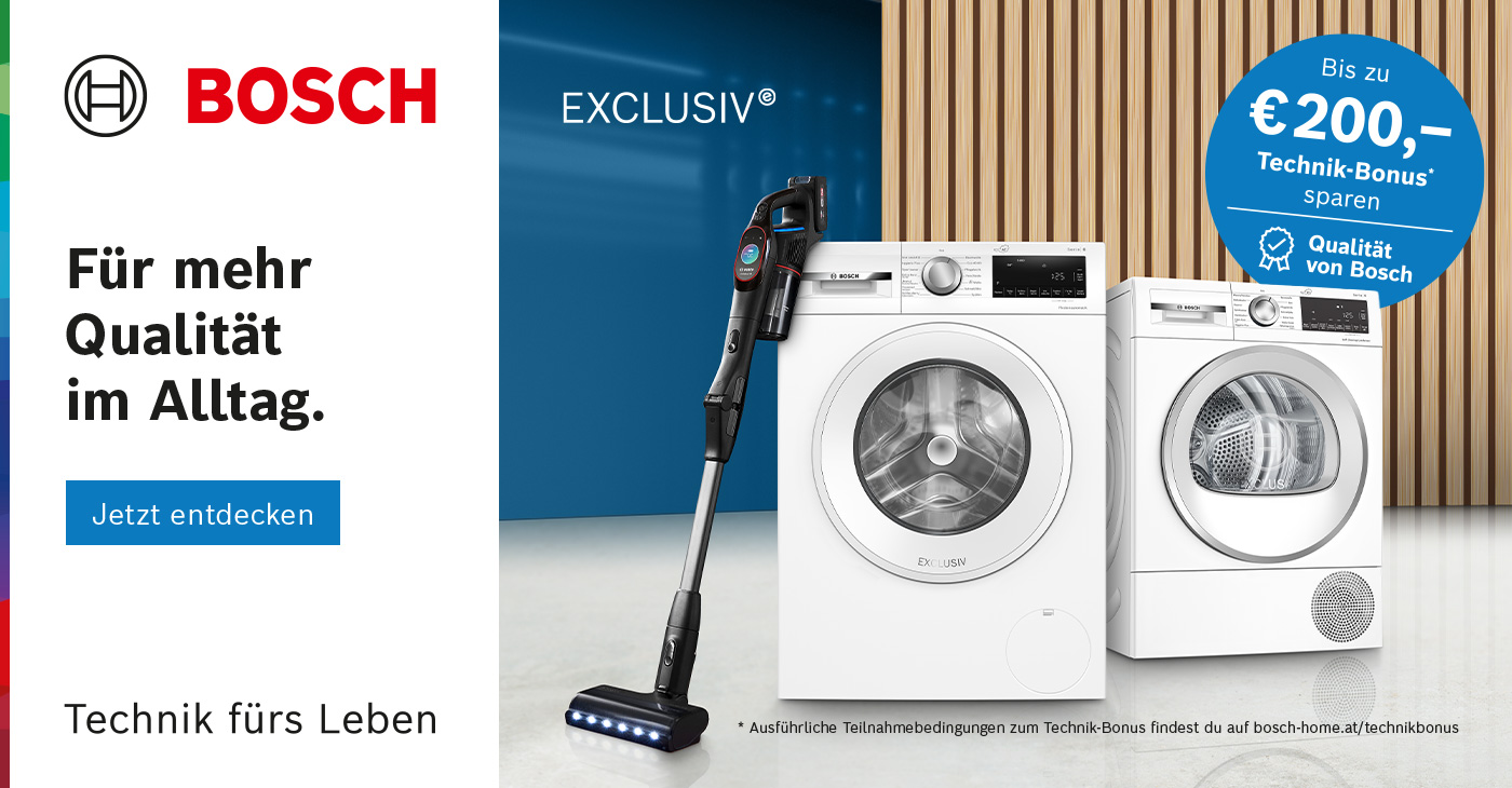 Sichern Sie sich jetzt bis zu 200€ Bosch Technik-Bonus