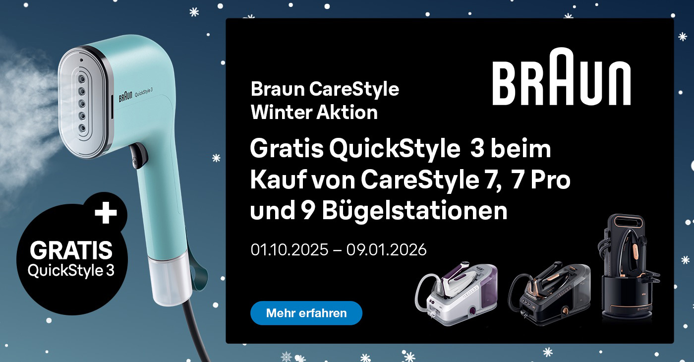 Gratis Braun DampfglÃ¤tter beim Kauf einer Braun DampfbÃ¼gelstation