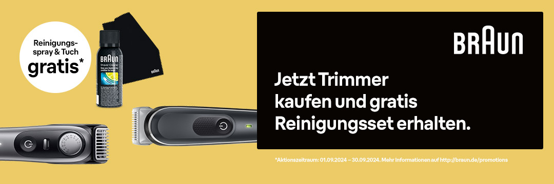 Braun Trimmer kaufen und gratis Reinigungsset erhalten!