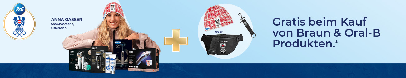 Braun oder Oral-B Produkte kaufen und Olympic Team Austria Fan-Artikel sichern.
