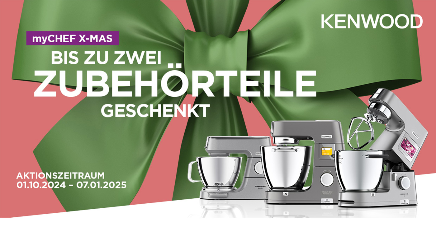 Kenwood: Bis zu zwei Zubehörteile geschenkt!