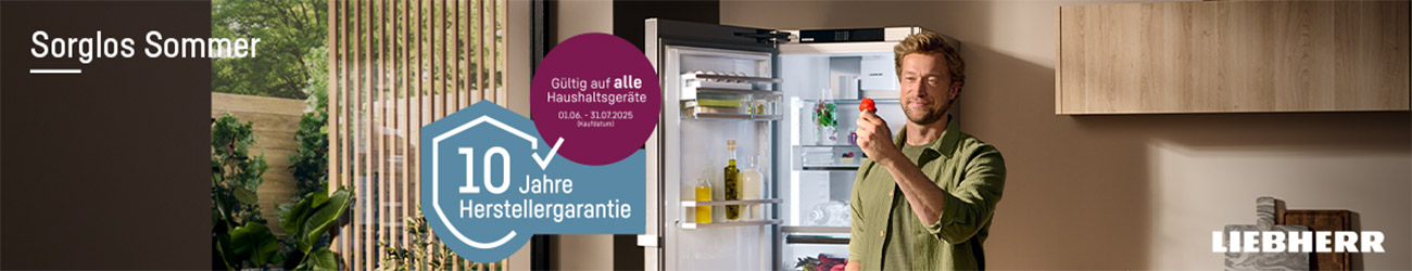 Jetzt Kühl-, Gefrier oder Weingerät kaufen und kostenlos 10 Jahre Herstellergarantie erhalten