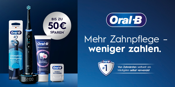 Jetzt mit Oral-B bis zu 50€ Cashback sichern!