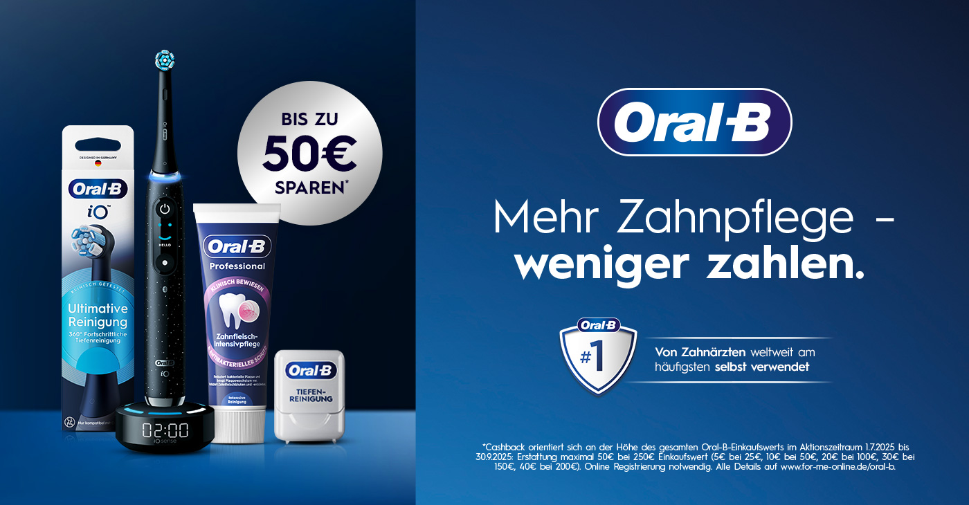 Jetzt mit Oral-B bis zu 50â‚¬ Cashback sichern!