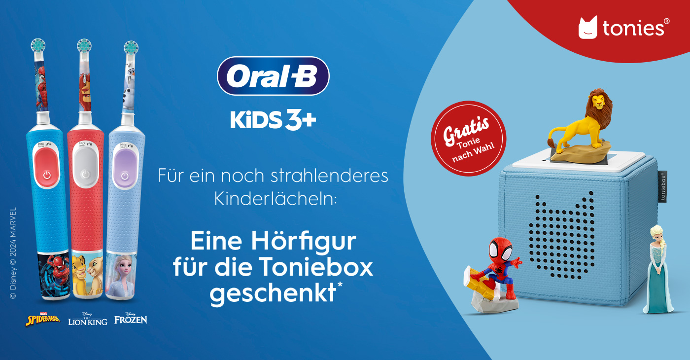 Gratis tonies®-Figur beim Kauf einer elektrischen Kinderzahnbürste von Oral-B