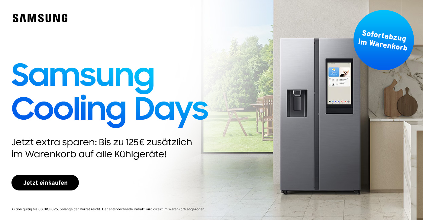 Jetzt extra sparen: Bis zu 125â‚¬ zusÃ¤tzlich im Warenkorb auf alle Samsung KÃ¼hlgerÃ¤te!