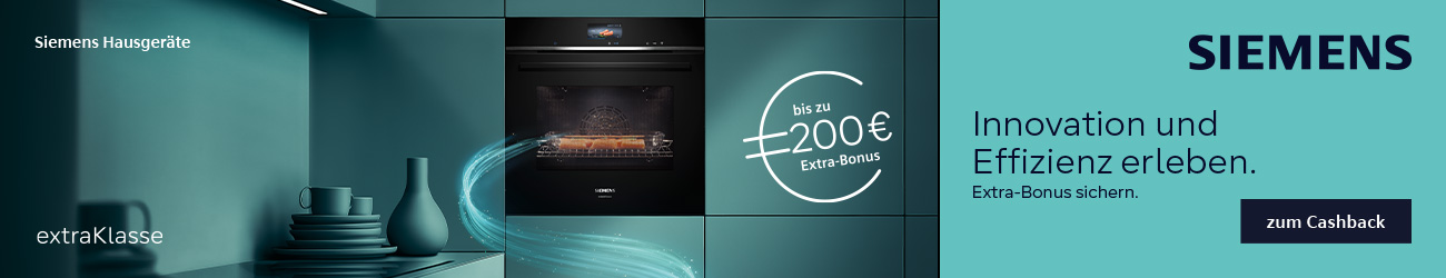 Sichern Sie sich jetzt bis zu 200€ Siemens Extra-Bonus