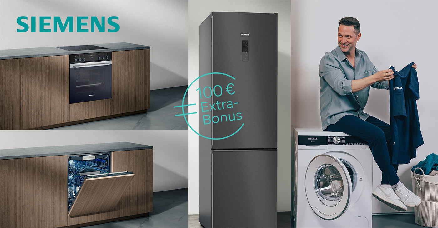 Sichern Sie sich jetzt bis zu 200€ Siemens Extra-Bonus