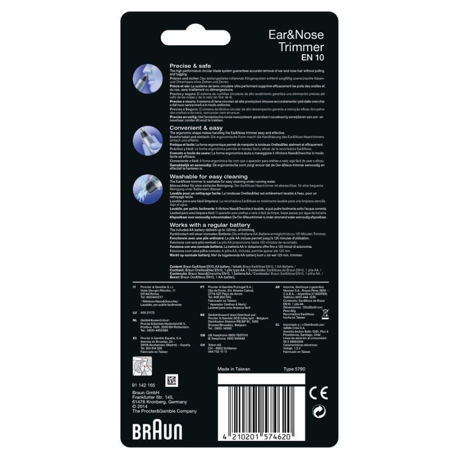 Braun Personal Care EN 10 Präzisionstrimmer für Ohren- Nasenhaare 