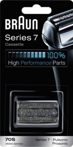 Braun Personal Care 70S Series 7 Scherkopf, Elektrorasierer Ersatzscherteil kompatibel mit Rasierer Herren Series 7, silber