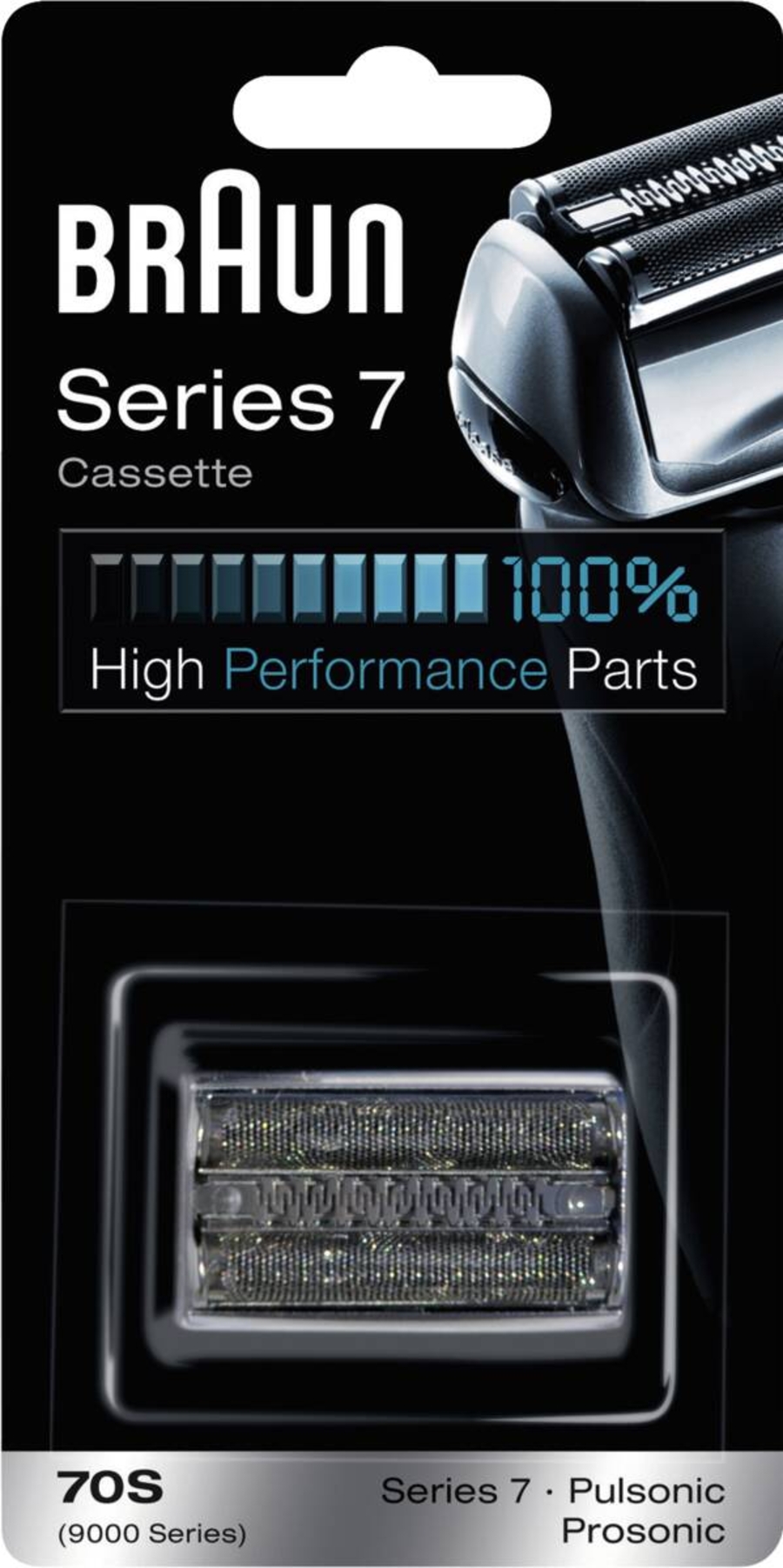 Braun Personal Care 70S Series 7 Scherkopf, Elektrorasierer Ersatzscherteil kompatibel mit Rasierer Herren Series 7, silber