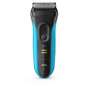 Braun Personal Care 3040s wet&dry Herrenrasierer Series 3 Blau 113010  LED Akku-& Reinigungsstatusanzeige