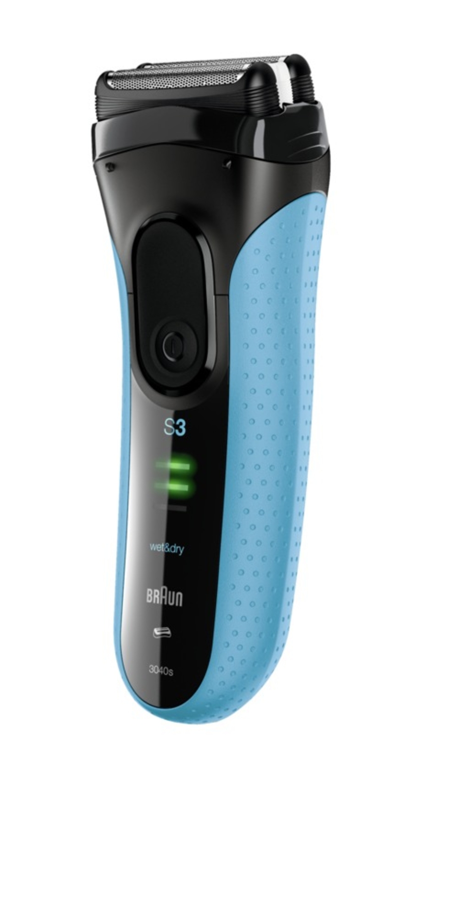 Braun Personal Care 3040s wet&dry Herrenrasierer Series 3 Blau 113010  LED Akku-& Reinigungsstatusanzeige
