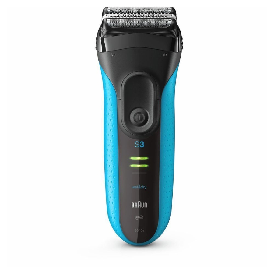 Braun Personal Care 3040s wet&dry Herrenrasierer Series 3 Blau 113010  LED Akku-& Reinigungsstatusanzeige