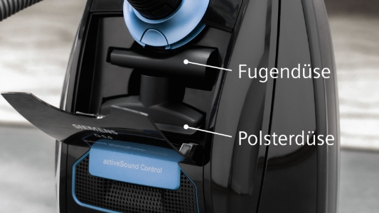 Siemens VSQ5X1230 Bodenstaubsauger mit Beutel Q5.0 extreme silencePower, Schwarz