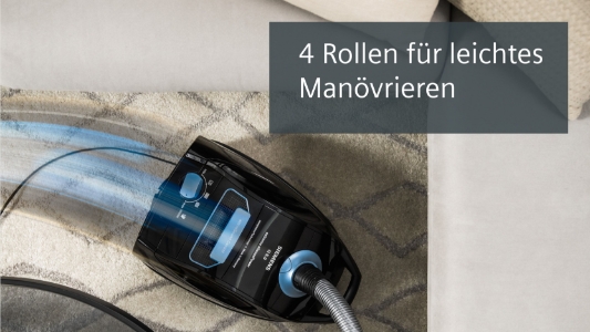 Siemens VSQ5X1230 Bodenstaubsauger mit Beutel Q5.0 extreme silencePower, Schwarz