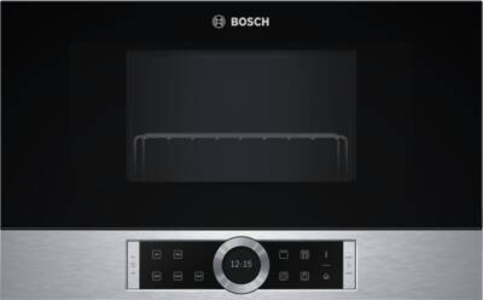 Bosch BER634GS1 Mikrowelle Einbau Schwarz/Edelstahl 60cm LED-Innenbeleuchtung 