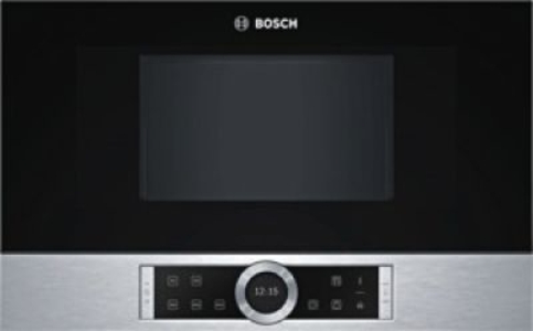 Bosch BFL634GS1 Einbaumikrowelle Schwarz/Edelstahl AutoPilot links angeschlagen