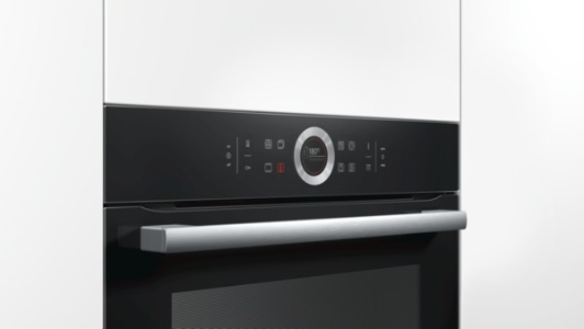 Bosch HBG675BB1 Serie 8  Backofen Vulkan Schwarz A+ AutoPilot Pyrolyse  Gerätemaße (HxBxT): 595 x 595 x 548 mm