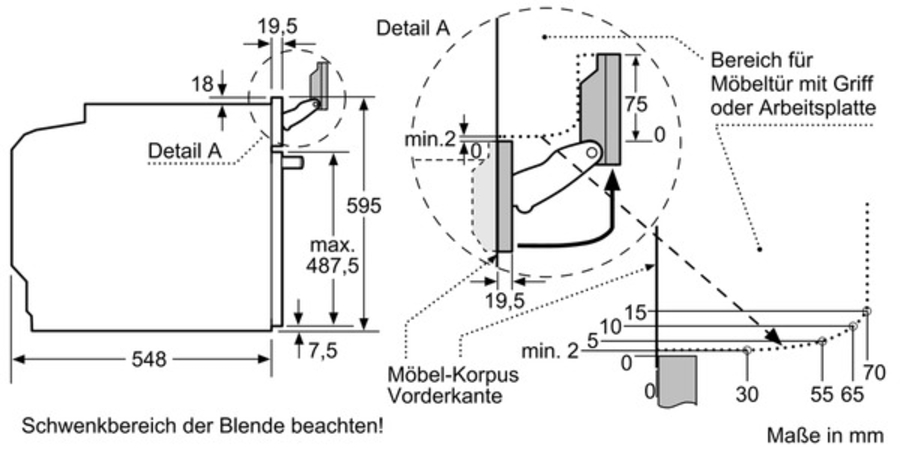 Bosch HSG636XS6 Dampfbackofen Einbau Edelstahl Gerätemaße (HxBxT): 595 x 595 x 548 mm