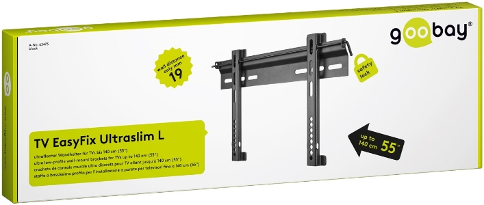 Goobay Easyfix Ultraslim (58-147cm) sw Wandhalterung 63473