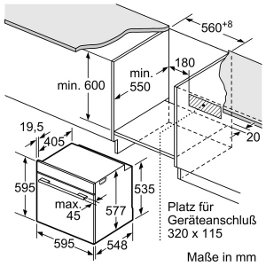 Bosch HNG6764S6 Mikrowellen-Backofen mit Edelstahl  Dampfunterstützung