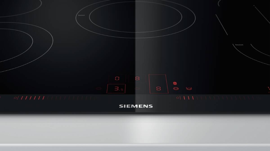 Siemens ET875LMP1D Einbau Kochstelle Glaskeramik 80 cm Edelstahl 1 Kombi-Zone, 4 highSpeed-Kochzonen
