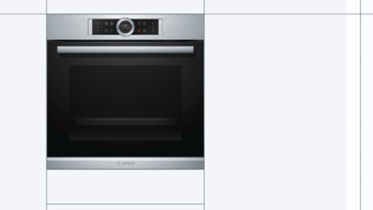 Bosch HBG632TS1 Backofen Edelstahl EEK: A  TFT mit Klartextanzeige Backofen mit 8 Beheizungsarten