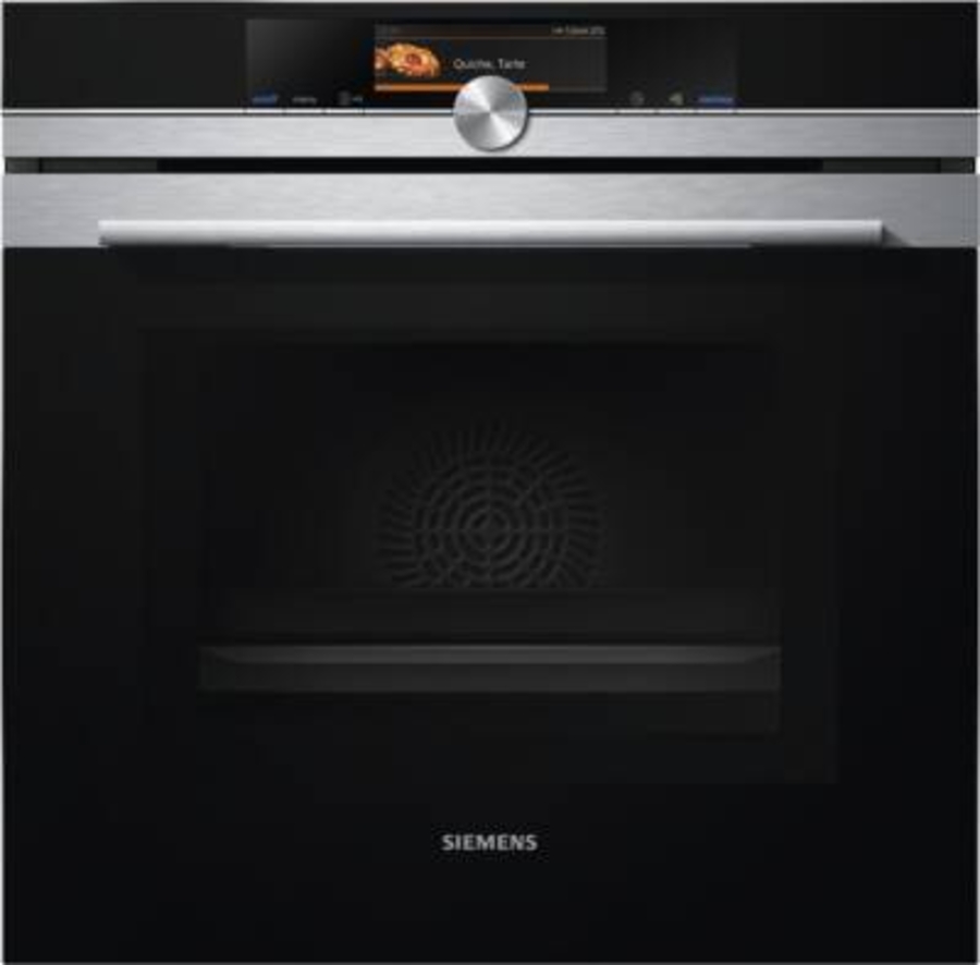 Siemens HM678G4S1 Einbau Backofen mit Mikrowelle Edelstahl 60cm  Gerätemaße (HxBxT): 595 x 595 x 548 mm