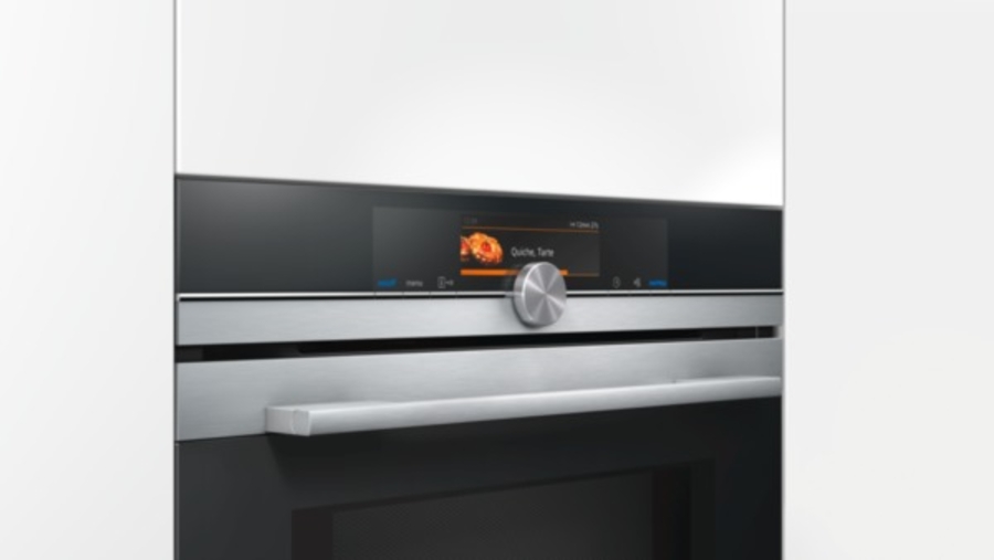 Siemens HM678G4S1 Einbau Backofen mit Mikrowelle Edelstahl 60cm  Gerätemaße (HxBxT): 595 x 595 x 548 mm