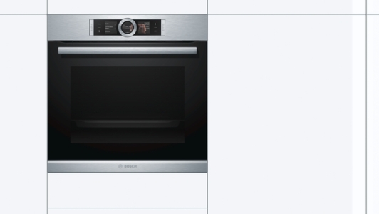 Bosch HBG636ES1 Backofen Edelstahl A+ Assist-Funktion 1 x Backblech emailliert, 1 x Kombirost, 1 x Universalpfanne