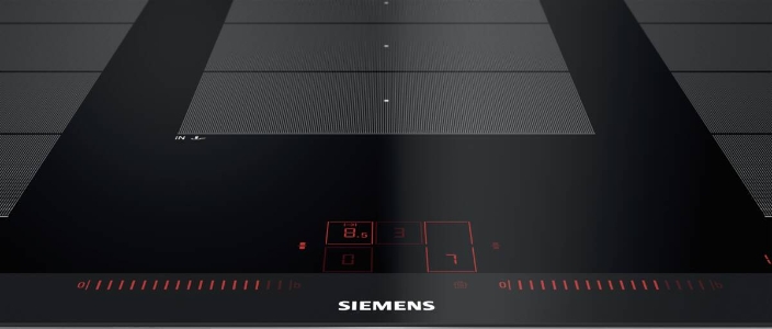 Siemens EX975LXC1E Induktions-Kochstelle Glaskeramik Edelstahl 90 cm Facetten-Design
