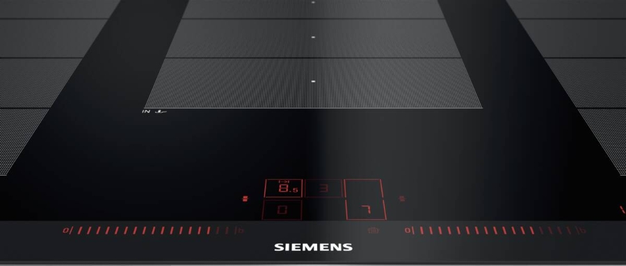 Siemens EX975LXC1E Induktions-Kochstelle Glaskeramik Edelstahl 90 cm Facetten-Design