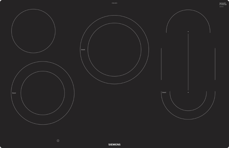 Siemens ET801LMP1D Einbau Kochfeld Glaskeramik 80 cm Edelstahl Dual LightSlider-Bedienung Autark