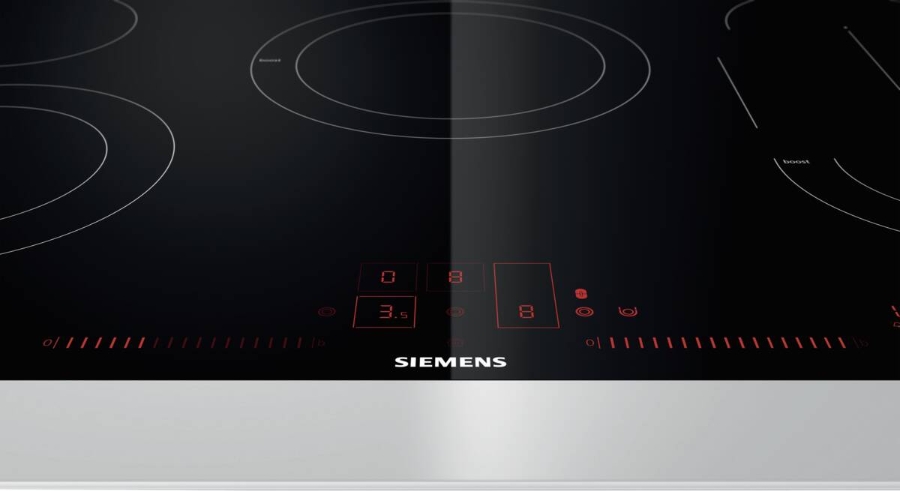 Siemens ET801LMP1D Einbau Kochfeld Glaskeramik 80 cm Edelstahl Dual LightSlider-Bedienung Autark