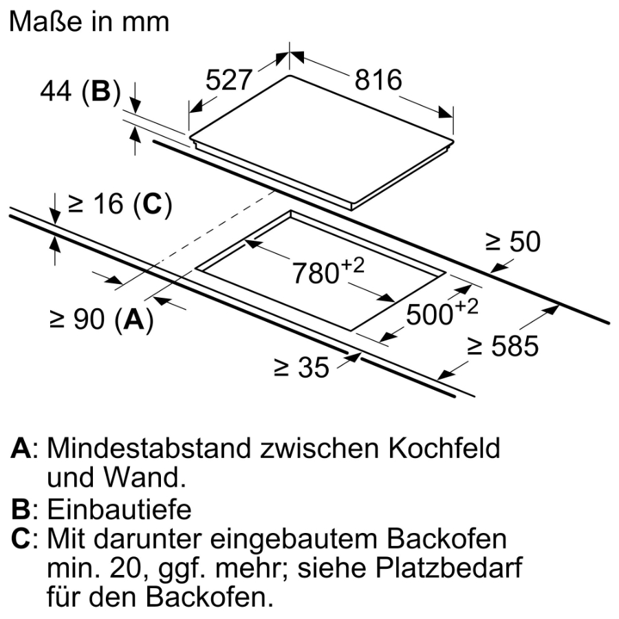 Bosch PKM875DP1D Kochfeld Glaskeramik  80 cm Autark 5 HighSpeed-Kochzone