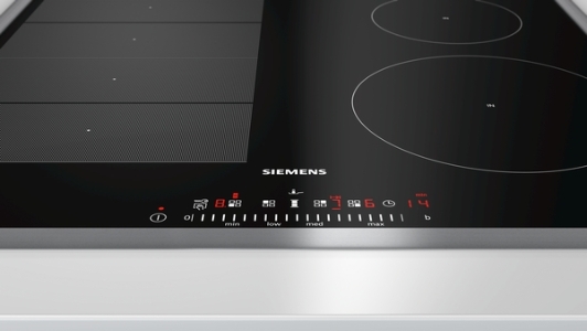 Siemens EX645FEC1E Einbau Induktionskochfeld Glaskeramik 60 cm Flachrahmendesign, Edelstahl