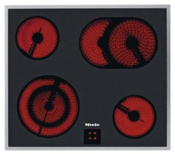 Miele KM6003LPT Herdgesteuertes Elektrokochfeld Edelstahl Kombi-Kochfelder HiLight