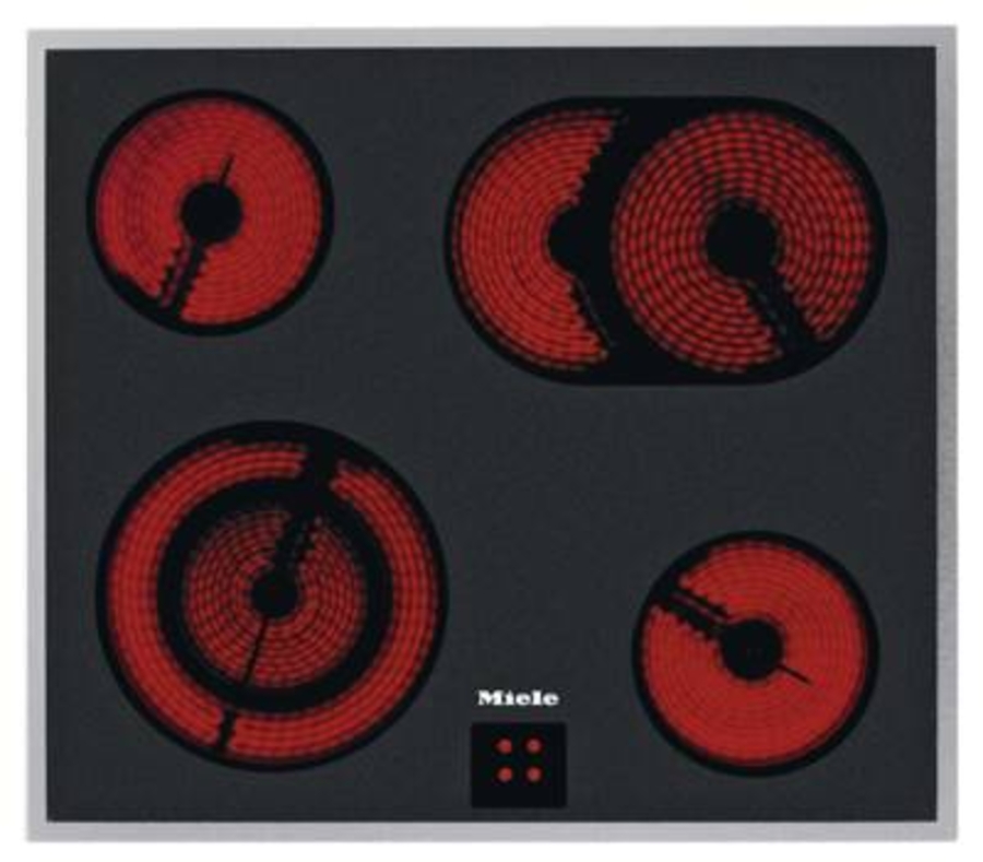 Miele KM6003LPT Herdgesteuertes Elektrokochfeld Edelstahl Kombi-Kochfelder HiLight