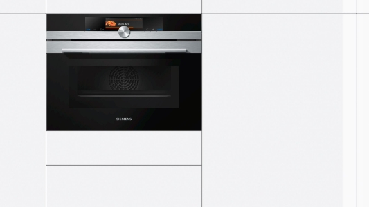 Siemens CM678G4S1 Einbau Kompaktbackofen mit Mikrowelle Edelstahl  Gerätemaße (HxBxT): 455 x 595 x 548 mm