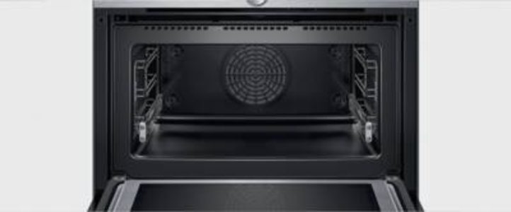 Siemens CM678G4S1 Einbau Kompaktbackofen mit Mikrowelle Edelstahl  Gerätemaße (HxBxT): 455 x 595 x 548 mm