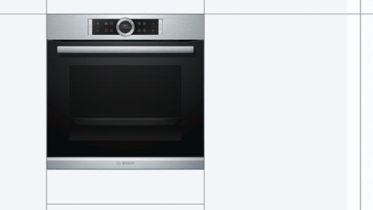 Bosch HBG635BS1 Backofen Edelstahl AutoPilot Gerätemaße (HxBxT): 595 mm x 595 mm x 548 mm 