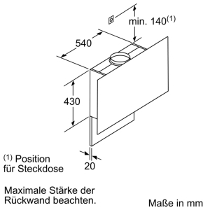 Siemens LC97FQP60 Schwarz mit Glasschirm Wand-Esse 90 cm EEK A 