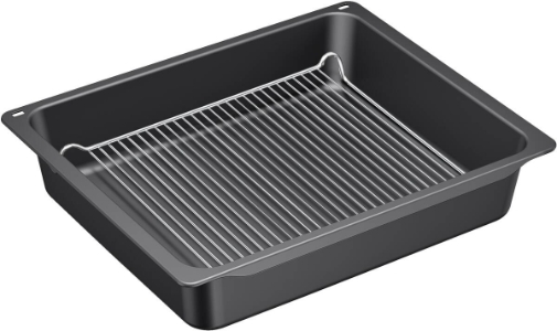 Siemens HZ633070 Profipfanne mit Rost, 81 x 455 x 375 mm yrolyse geeignet, spülmaschinengeeignet