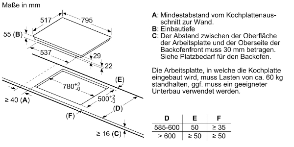 Siemens EH845BFB1E Induktionskochfeld Glaskeramik Edelstahl 80 cm quickStart, reStart, 17 Leistungs-Stufen