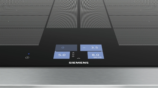 Siemens EX875KYW1E Einbau Induktion 80cm Edelstahl  4 induktionskochzonen, FacettenDesign, Home Connect