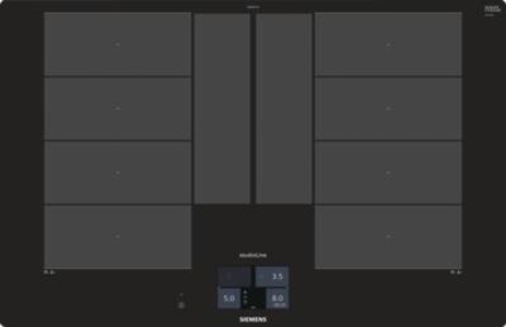 Siemens EX801KYW1E Einbau Induktion 80cm Edelstahl 4 Induktionskochzonen, Flächenbündigesdesgin, Home Connect