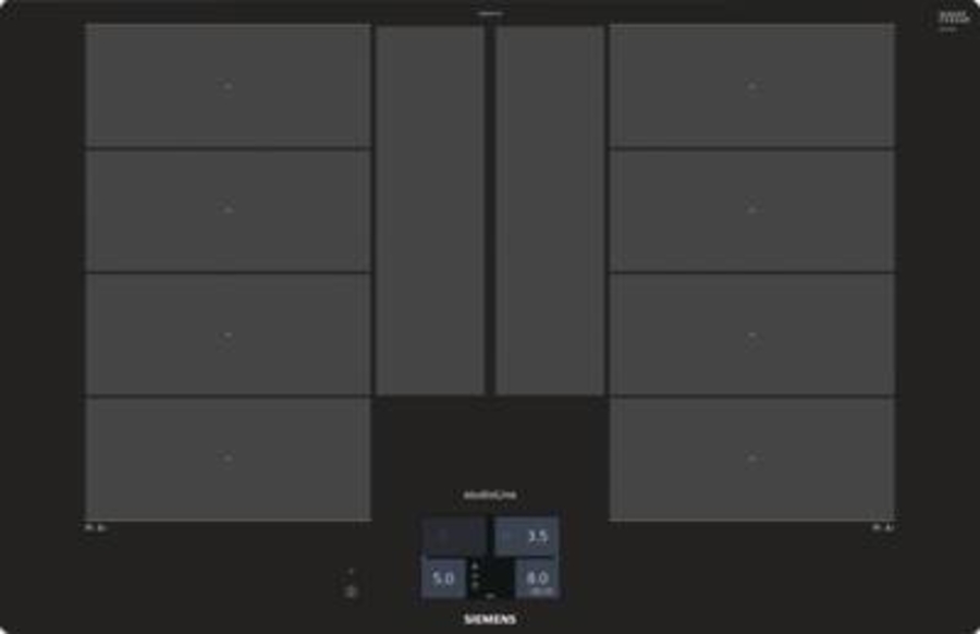 Siemens EX801KYW1E Einbau Induktion 80cm Edelstahl 4 Induktionskochzonen, Flächenbündigesdesgin, Home Connect